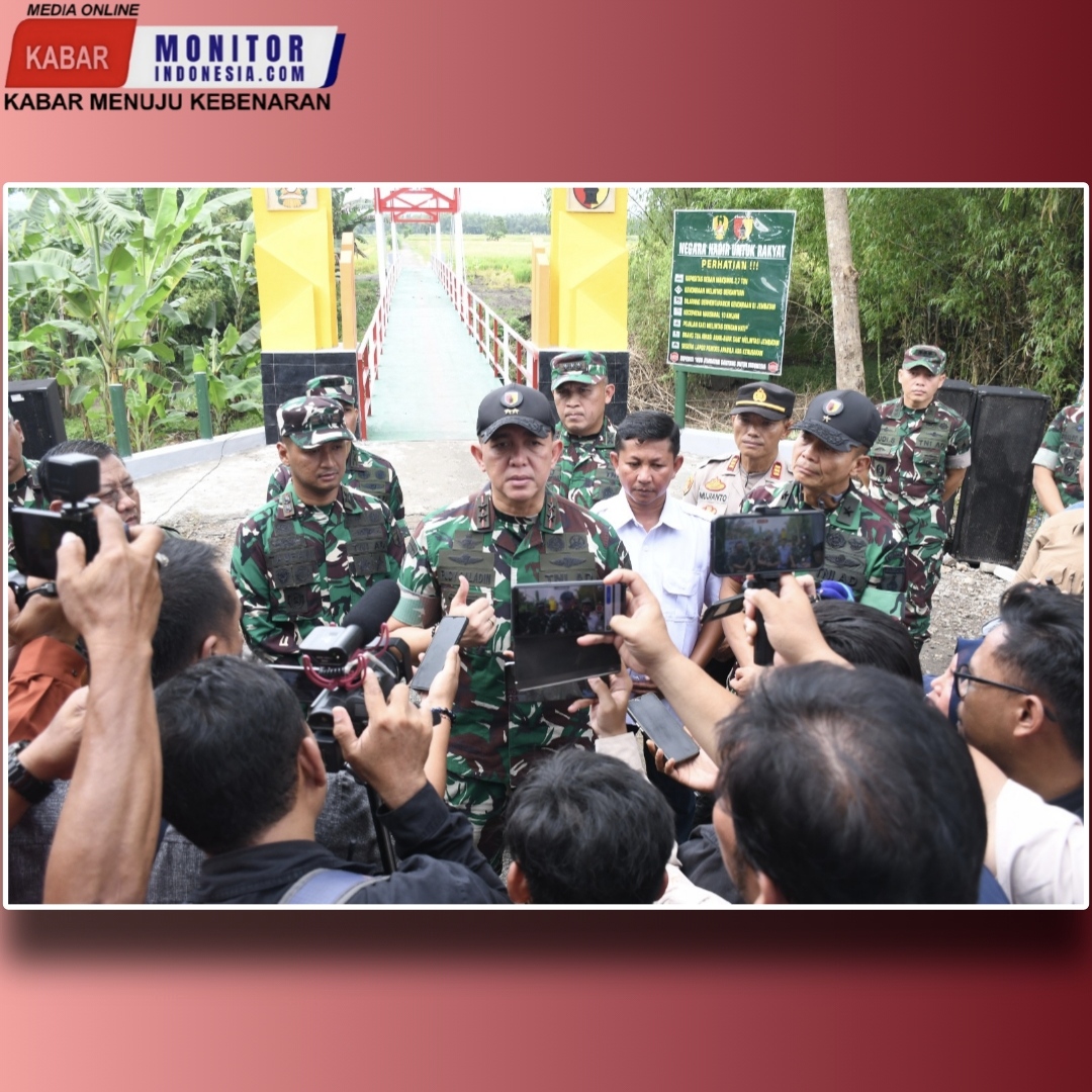 Pangdam Mayjen Rudy Tinjau Jembatan Perintis Garuda di Nganjuk